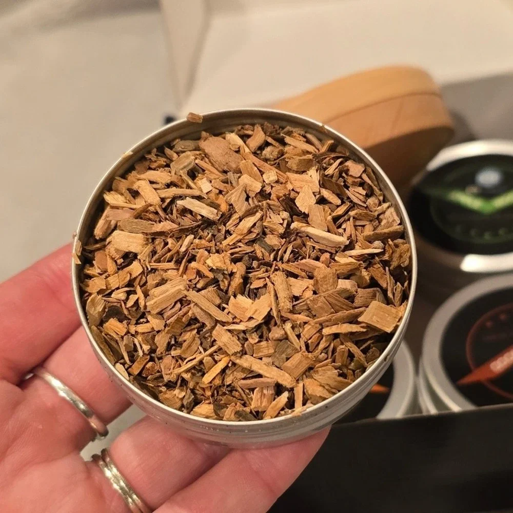 Q-TREE Cocktail Smoker Kit with 4 Wood Chip Flavors Apple Cherry Oak Pecan Wood